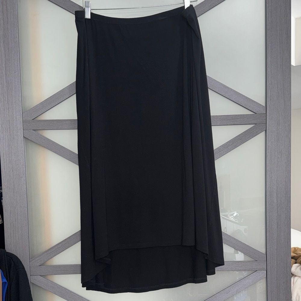 Eileen Fisher High Low Black Jersey Women's Skirt
